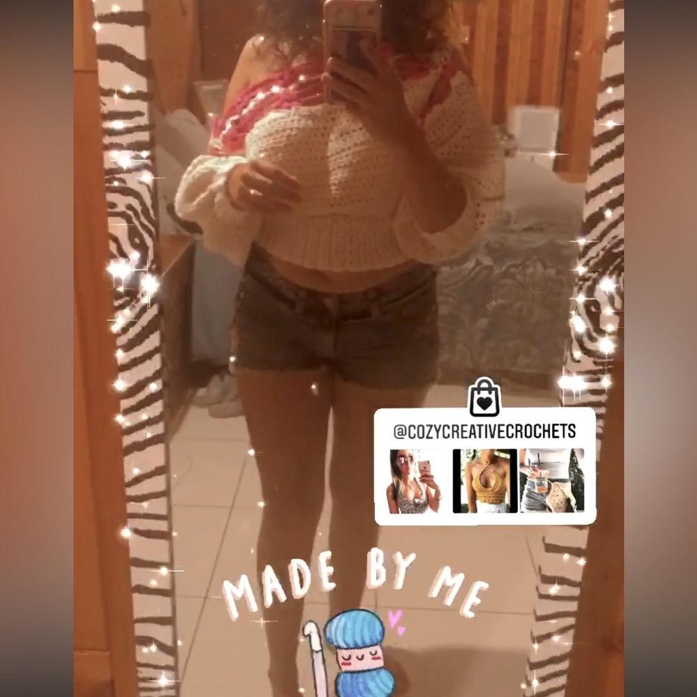 Beauty of My Heart crochet top.  Handmade.  Pattern by CozyCreativeCrochets